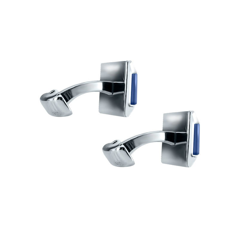 ALFRED DUNHILL  <p>  Cufflinks Facet square pinstripe blue </p> <p>  Sterling silver, white mother of pearl & sodalite </p> <p> <FONT SIZE=2>  JLL8293H </font> </p>